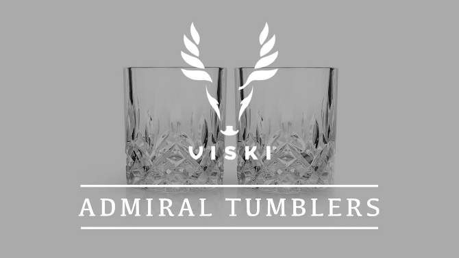 Viski Admiral Crystal Whiskey Tumblers Set, 2 of 15, play video