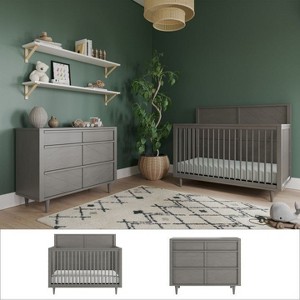 crib and dresser Sorelle Vista Elite 4-In-1 Crib + Double Dresser Set