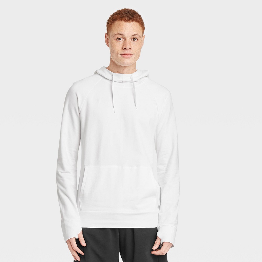 Size Small Men's Pullover Hoodie - All in Motion True White