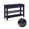 Syemin Decorative Storage Cabinet, Wooden Dresser with Two Drawers and Two-Layer Shelf, Suitable for Living Room, Foyer, - 4 of 4