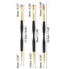 Unique Bargains Nylon Double-Headed Gel Polish Dotting Painting Nail Art Brushes Black Gold Tone 3 Pcs - 4 of 4