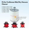 Nispira Replacement HEPA Filter Compatible with Craftsman Red Stripe Shop Vacuum Wet/Dry Vacs Vacuum. Compared to Part 17816 9-17816. 3 Pack - 3 of 4