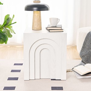 Racxily 15.74'' Square Side Table Small Coffee Table Accent Table Bedside Table for Living Room Bedroom - 1 of 4