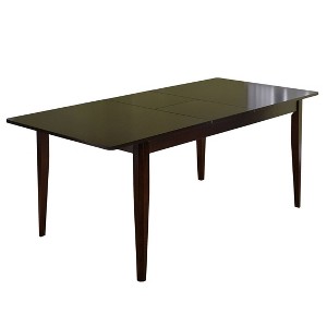 Tilo Butterfly Extendable Dining Table Dark Brown - Buylateral: Rubberwood, Seats 6, Modern Style - 1 of 4