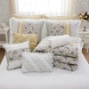 Lyngins 9-Piece Cotton Percale Comforter Set – Cottage Shabby Chic Paisley Print, Lace Taping, Oeko-Tex Certified, Cal King Bedding Set - 4 of 4