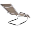 vidaXL Sun Lounger with Pillow Aluminum and Textilene Taupe - 4 of 4