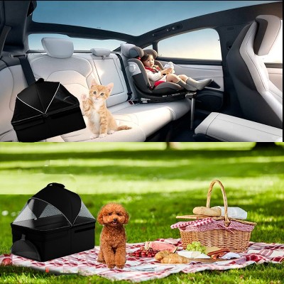 2 in 1 Folding Dog Stroller, Pet Stroller Removable Travel Carrier for Small/Medium Pet-Cuddlewood
