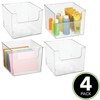 mDesign Plastic Open Front Craft and Sewing Organizer  - Clear - 2 of 4