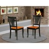 East West Furniture, Avon  Chair  for  dining  room  Wood  Seat-Black  and  Cherry  Finish,  Set  of  2 - 2 of 3