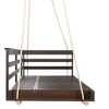 Okak 55-inch W/40.9-inch W Acacia Wood Porch Swing Bed,Porch Swing with 4pcs 96-inch Ropes,Outdoor Hanging Bench Swing for Patio,Backyard,Garden - 2 of 4