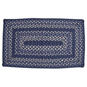 Park Designs Blue and Stone Braided Rectangle Rug - 1 of 3