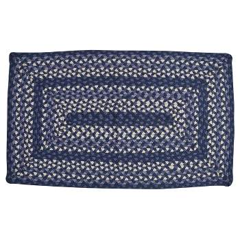 Park Designs Blue and Stone Braided Rectangle Rug