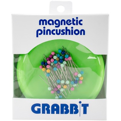 Grabbit Magnetic Pincushion W/50 Pins-Lime