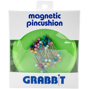 Grabbit Magnetic Pincushion W/50 Pins-Lime - 1 of 2