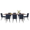 9-Piece Walnut Dining Set,95" L Rectangular Extendable Dining Table with 8 Upholstered Linen Dining Chair for Dining Room,Farmhouse-Tanpinhause - 2 of 4