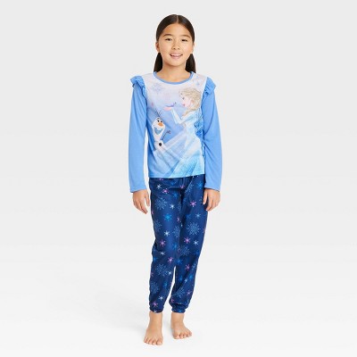 Girls' Disney Frozen Elsa 2pc Pajama Set - Blue