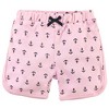 Little Treasure Baby Girl Cotton Bodysuit, Pant and Shoe 3pc Set, Anchor Necklace - 3 of 4