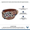 Angel Ranch Girl's Tooled Leather Western Belt with Cowgirl Hat Buckle - 3 of 4