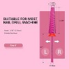 MelodySusie Super Long 5 in 1 Carbide Tungsten Nail Drill Bits, 3/32'', PURPLE, MEDIUM, for Manicure and Pedicure - 2 of 4