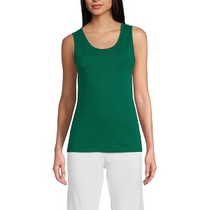 Lands' End Women's Cotton Tank Top - 1 of 3