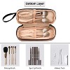 Paaaawaters Stripe Makeup Brush Organizer Bag Travel Make up Bags for Women Double Layer Makeup Pouch for Girls/Women - 3 of 4