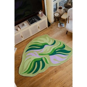 Lany Space Maggie Stephenson Irregular Botanical Leaves Rug - 1 of 4