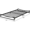 Homhougo Low Profile Queen Bed Frame, 6 Inch Heavy Duty Metal Queen Size Platform Bed Frame, Mattress Foundation with Steel Slat Support, Black - 3 of 4