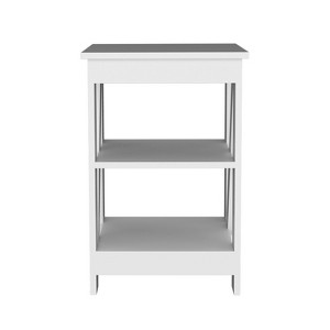 NicBex Nightstand with Storage Space Modern 3-Tier End Table with Stylish Cross-Design,Suitable for Bedroom,Living Room - 1 of 4