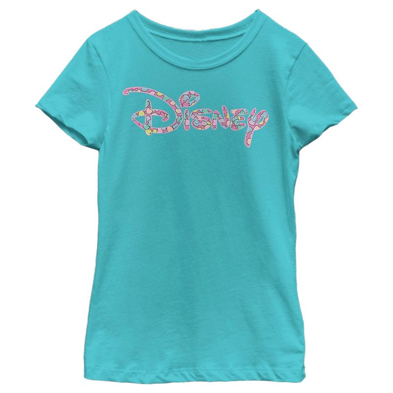 Girl's Disney Candy Logo T-Shirt, 1 of 5
