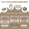 GDFStudio Dana 3-in-1 Modern Minimalist House Bed with Canopy Frame and Sturdy Metal Slats - 4 of 4