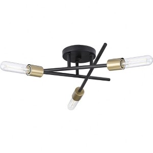 Progress Lighting Astra 3-Light Semi-Flush Mount Ceiling Light, Antique Bronze, No Shade - 1 of 1