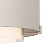 Possini Euro Design Concentric Brushed Nickel Pendant Chandelier 25" Wide Modern White Fabric Drum 4-Light for Dining Room House Foyer Kitchen Island - 3 of 4