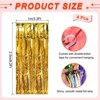Unique Bargains Wedding Birthday Party Decoration Foil Fringe Backdrop Curtain 4 Pcs - 2 of 4
