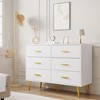 Whizmax 6 Drawer Dresser with Storage Space, Modern Wooden Dresser with Gold Handles and deep Drawers for Bedroom, Living Room and Entryway - 3 of 4