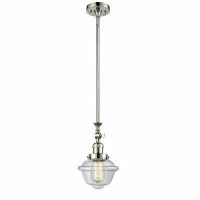 Oxford - 1 Light Stem Hung Tiltable Mini Pendant In Traditional Style-12 Inches Tall and 7.5 Inches Wide