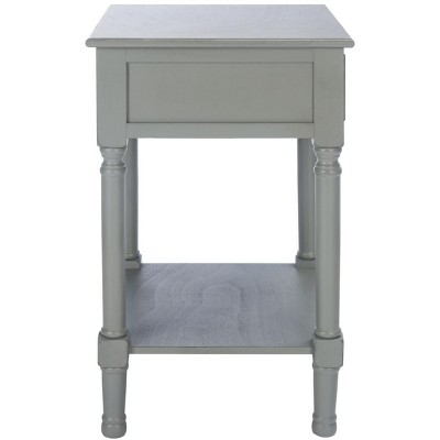 Haines Distressed Grey 22" Rectangular Accent Table with Drawer
