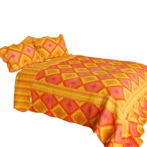 Slickblue 3PC Cotton Vermicelli-Quilted Quilt Set, Full/Queen Size with 2 Shams, 6 Design Options - 1 of 4