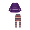 Mixed Up Clothing Girls Tiered Tunic and Legging Set - Purple Multicolor Stripe - 4 of 4