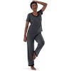 Fruit of the Loom Women's and Plus Short Sleeve Breathable Pajama Set - 2 of 4