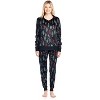 Ashford & Brooks Women's Mink Fleece Hoodie Pajama Set - 2 of 4