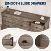 12 Drawers Wood Dressers, Wooden Chest of Drawers Storage Organizer ，Wide TV Stand Dresser for 65" TV，for Living Room, Hallway - 4 of 4