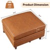 Storage Ottoman Module for Living Room, Square Ottoman Module for Sectional Sleeper Sofa - 3 of 4