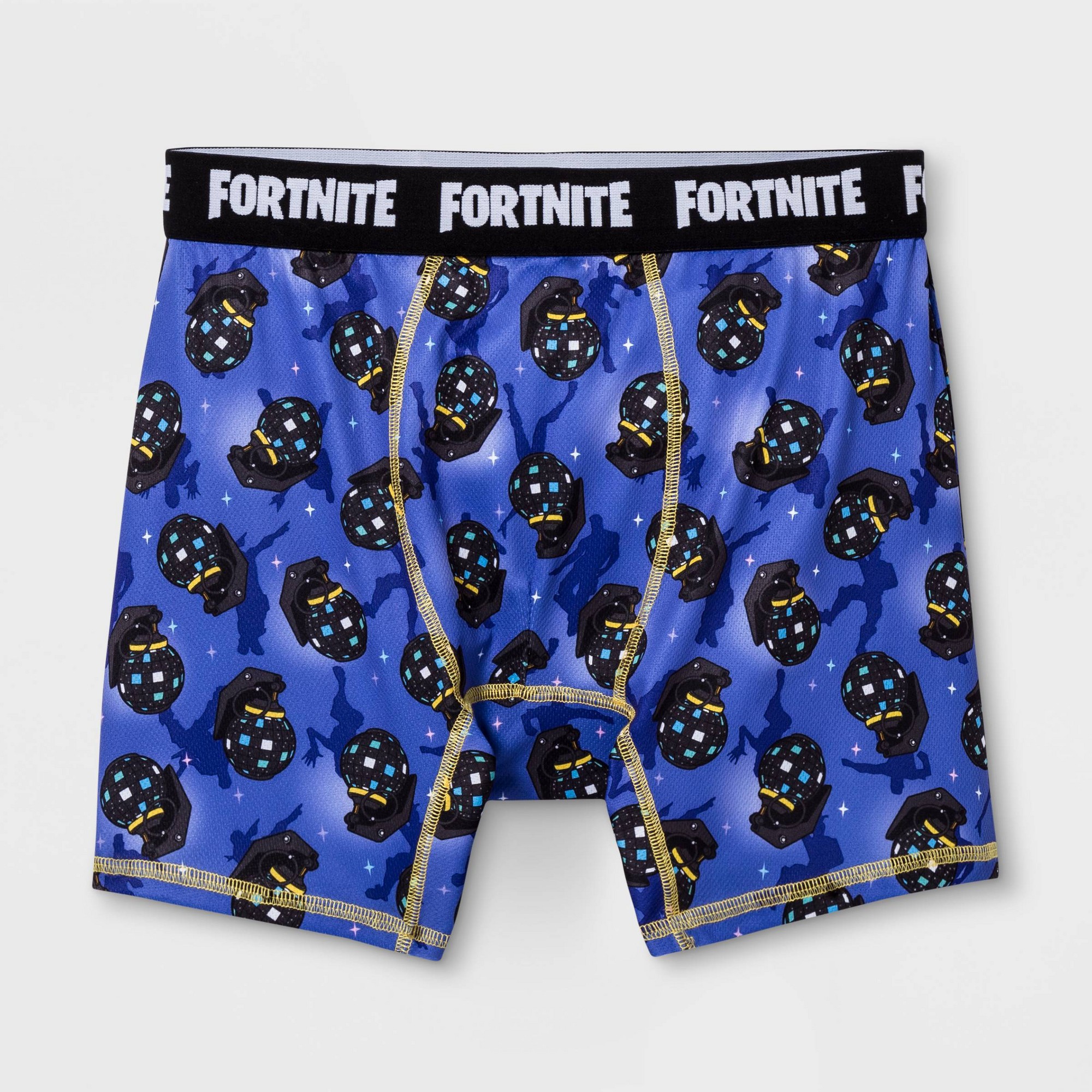Fornite Boxers Boys Size 8 Blue Boxer Briefs Waist Band Logo Youth Briefs  NWOT