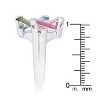 Slickblue Stylish Multicolor Cocktail Ring, 10ct Cubic Zirconia, Rhodium-Plated, Geometric Fashion Design, Sizes 5-10 - 4 of 4