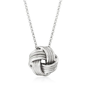 Ross-Simons Italian Sterling Silver Love Knot Necklace Size 18 - 1 of 4