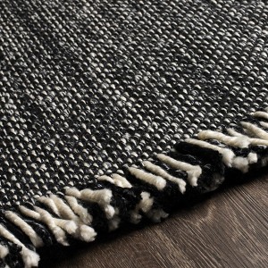Hauteloom Boyden Black Area Rug with Tassels - 1 of 4
