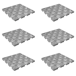 Nature Spring Interlocking Diamond Pattern Outdoor Flooring Patio and Deck Tiles – Gray, Set of 6