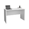 Vynxaria 47" Wide White Computer DesksModern Study Desk Multifunctional Computer Laptop Table for Bedroom Living Room Easy Assembly - 2 of 4