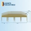 10x30 Pop Up Canopy - Heavy Duty Outdoor Canopy Tent with Portable Roller Bag , Khaki - 4 of 4