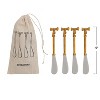 Storied Home 4-Piece Canape Knives with Gold Finish Bow Handles, Stainless Steel and Brass - 2 of 2